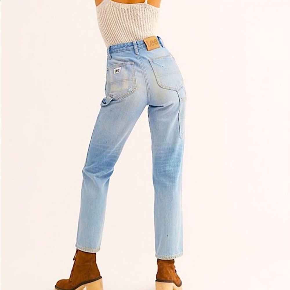 LEE Vintage Modern High Rise Dungaree Ankle Jeans - Picture 5 of 12